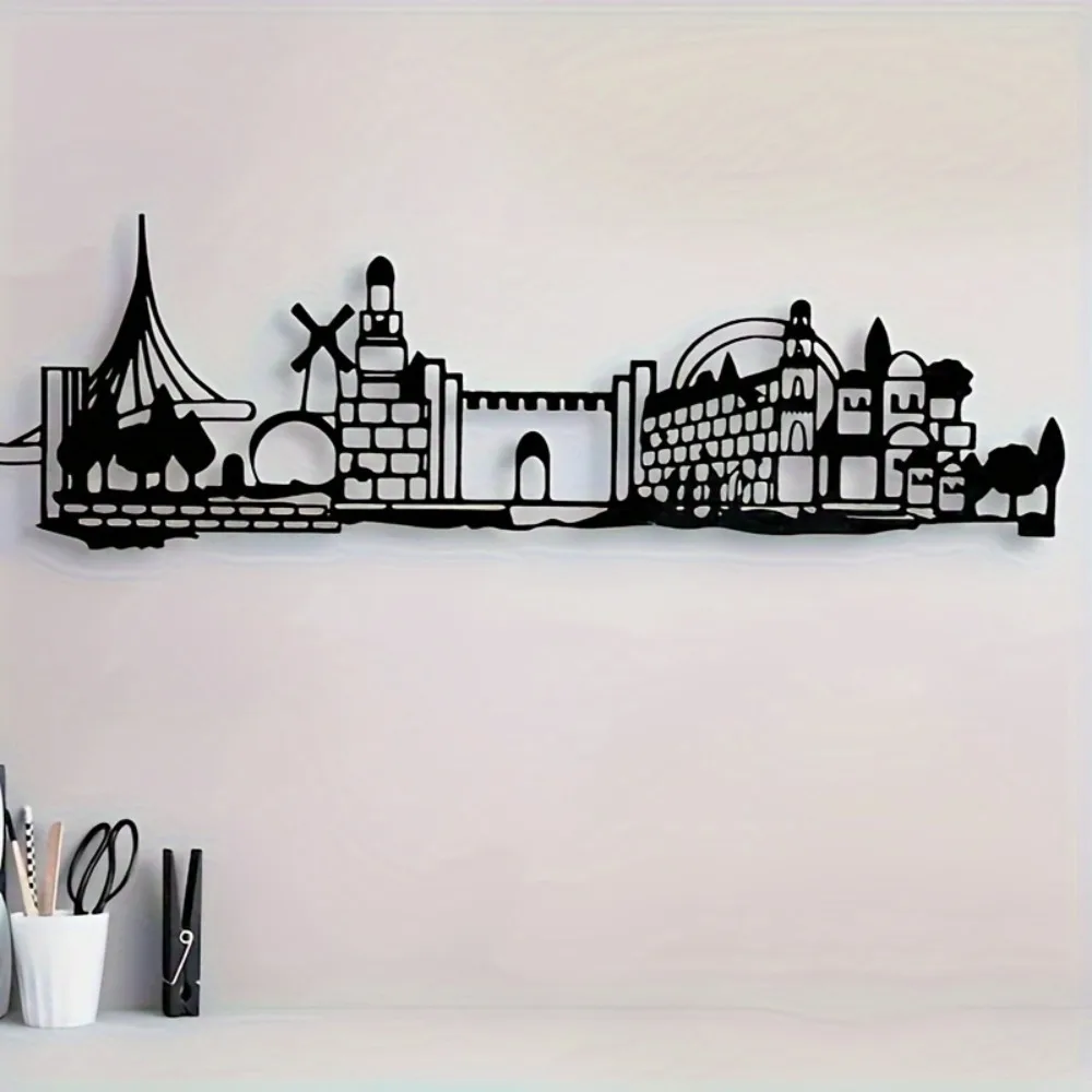Wall Art - CIFBUY Iron Wall Art Jerusalem Skyline