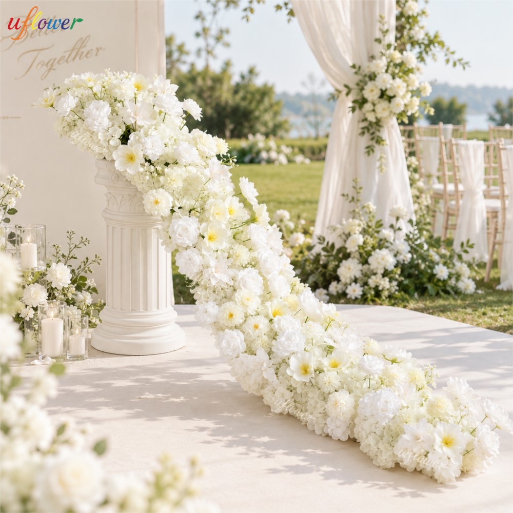 Uflower White Rose Hydrangea A - огляд і ціна Table Runner