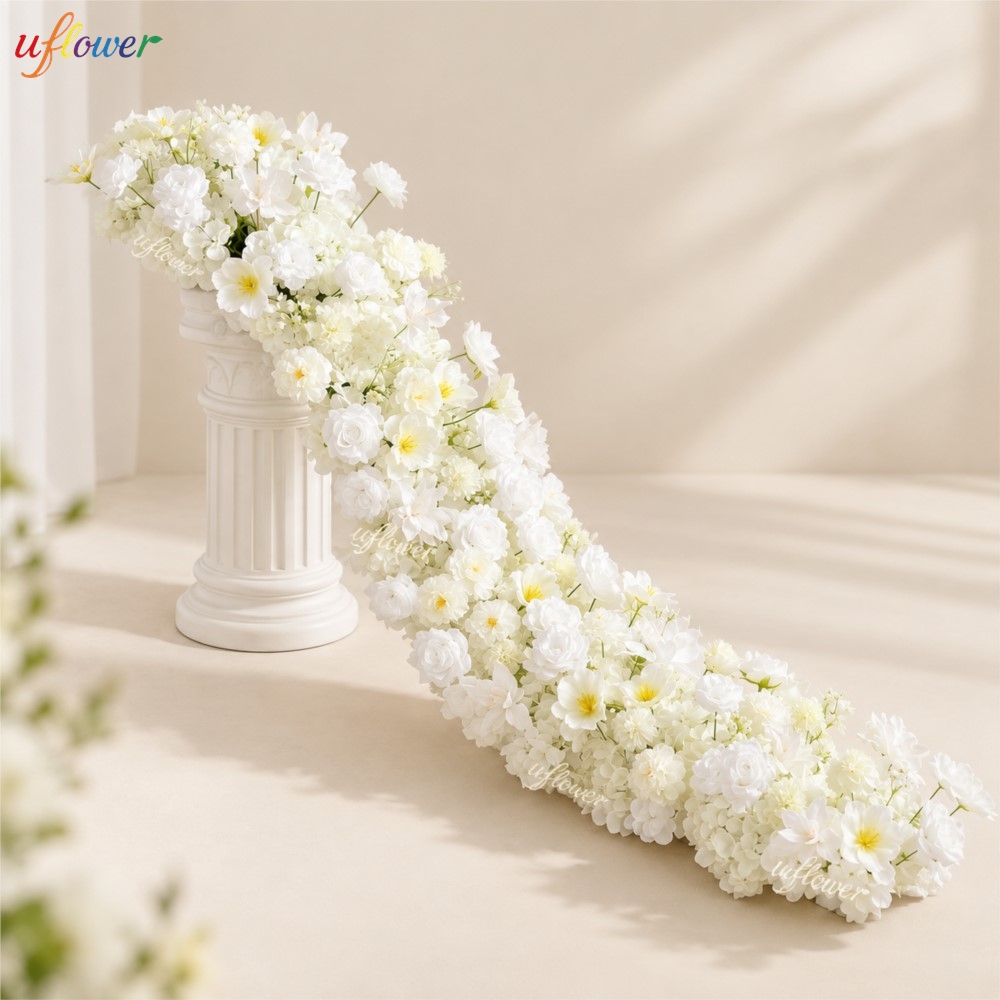Uflower White Rose Hydrangea A - огляд і ціна Table Runner