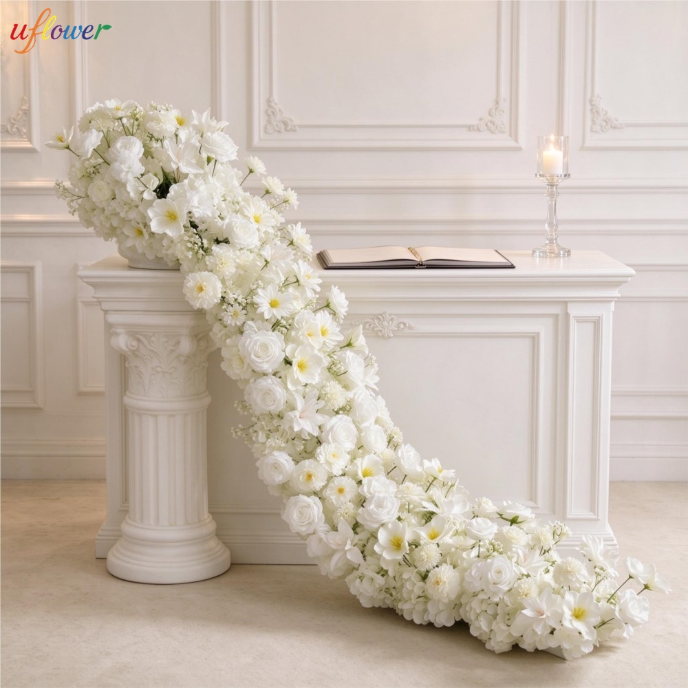 Uflower White Rose Hydrangea A - огляд і ціна Table Runner