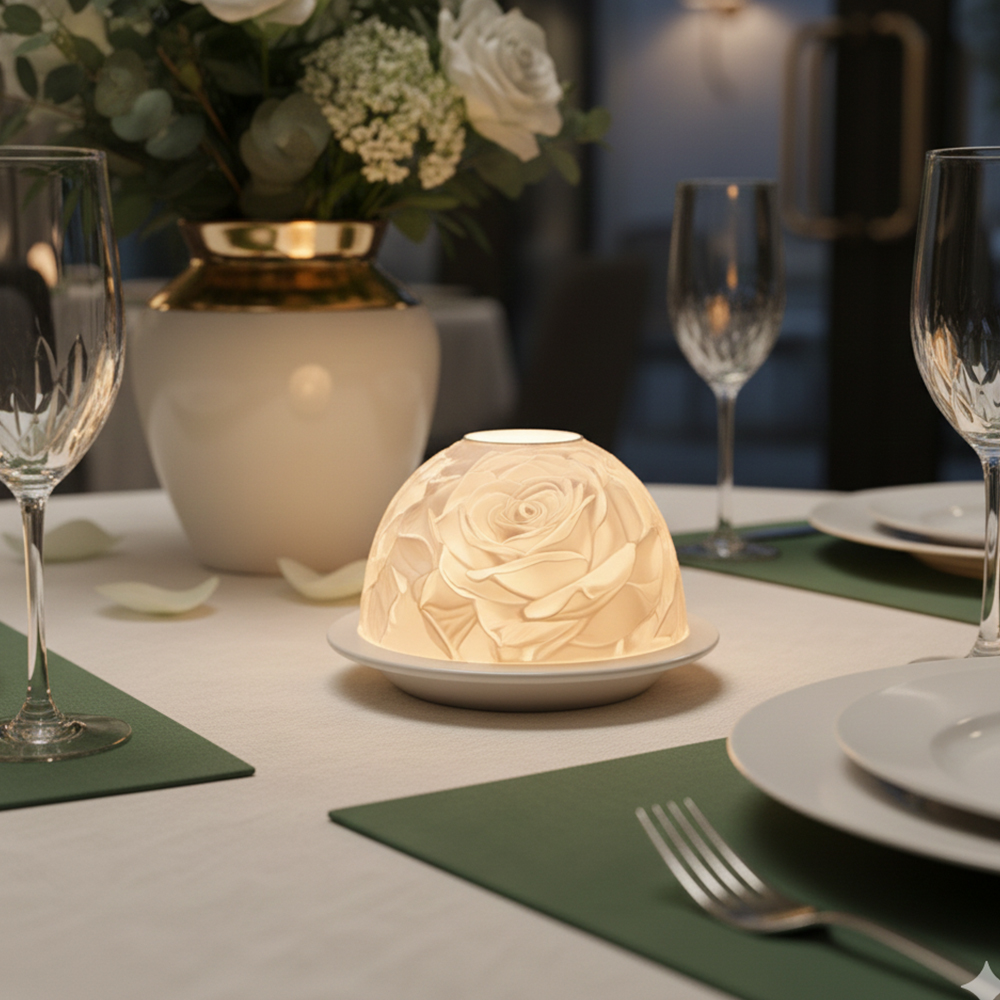 Elegant Rose Porcelain Candle  - огляд і ціна Candle Holder Decor