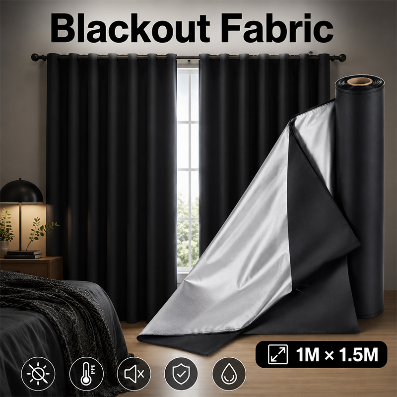 1m Black Silver Coated Blackou - огляд і ціна Curtain Curtain