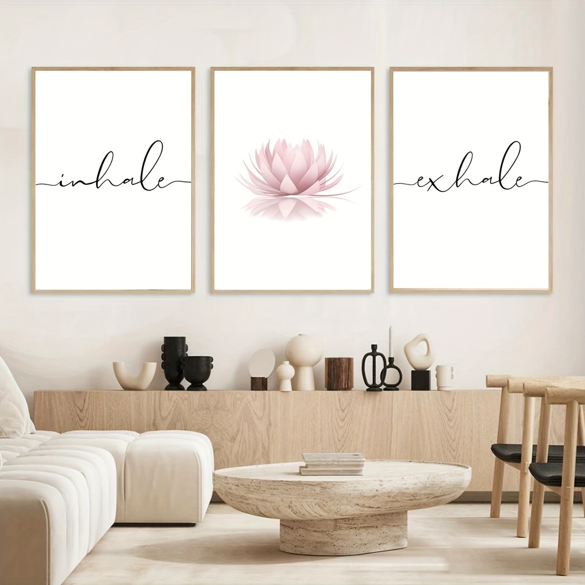 3pcs/set Inhale Exhale Zen Abs - огляд і ціна Abstract Canvas Set