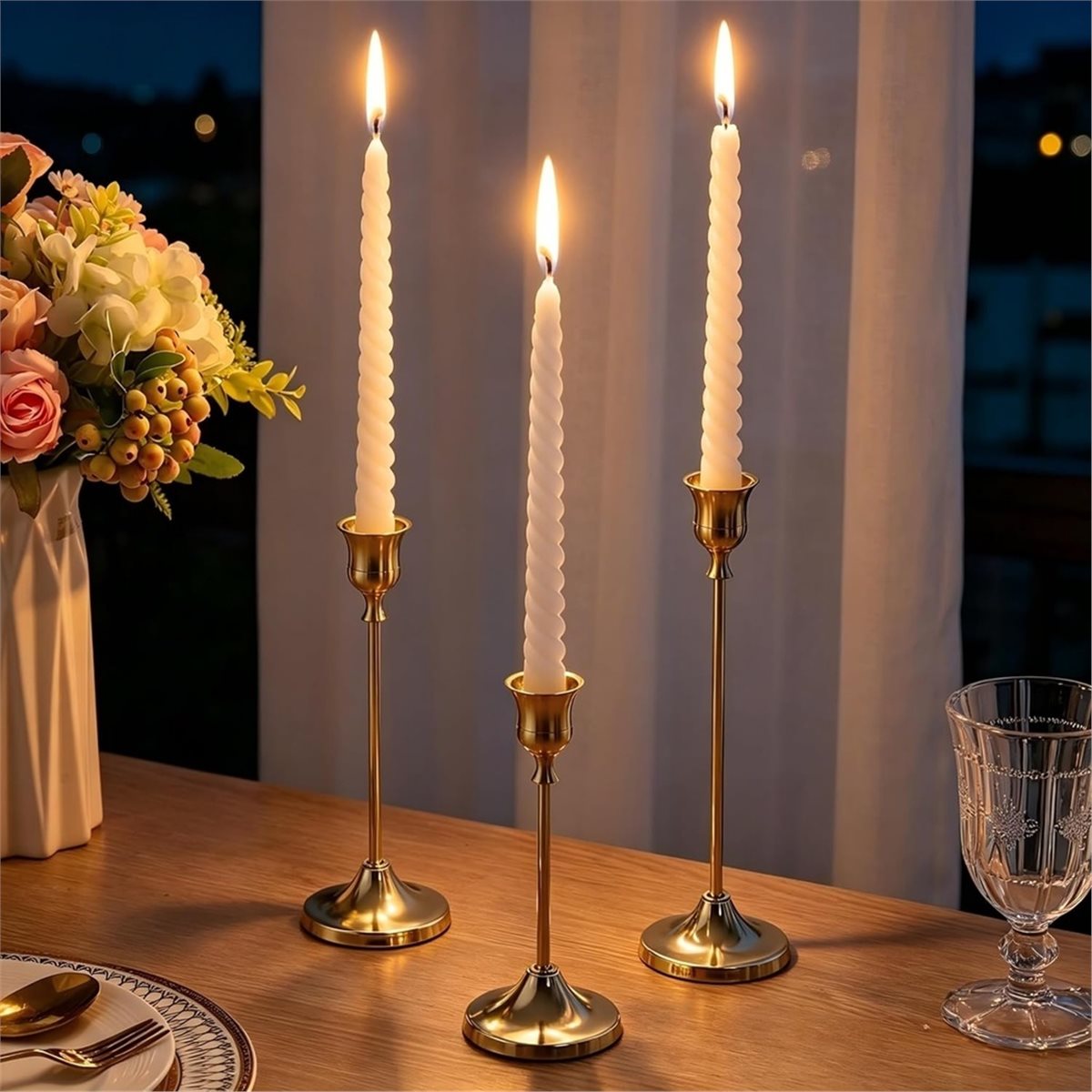 12 Pcs Gold Candlestick Holder - огляд і ціна Candle Holder Decor