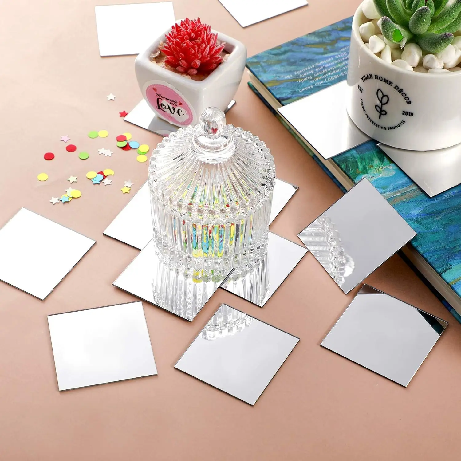Mini Size Square Mirror Adhesi - огляд і ціна Decorative Mirror