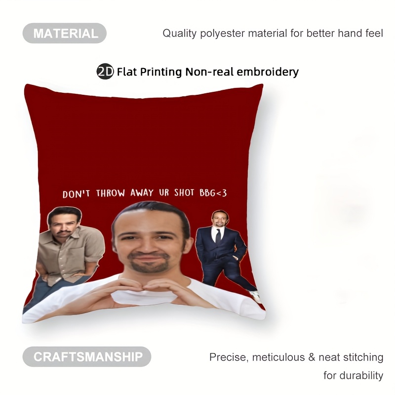 Customize 1pc Lin-Manuel Miran - огляд і ціна Throw Pillow