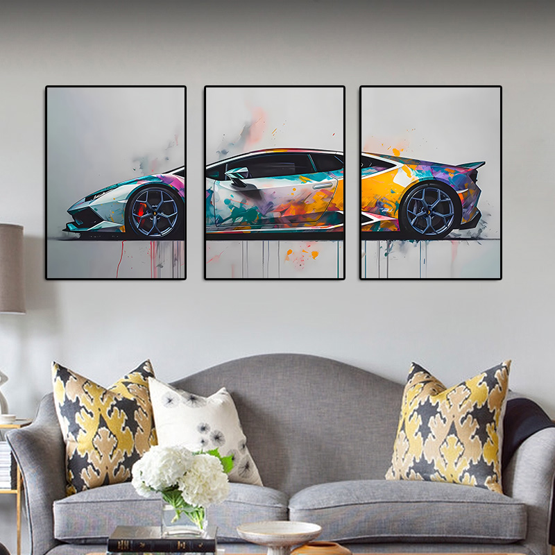 3pcs/set  frameless  3Pcs Supe - огляд і ціна Abstract Canvas Set